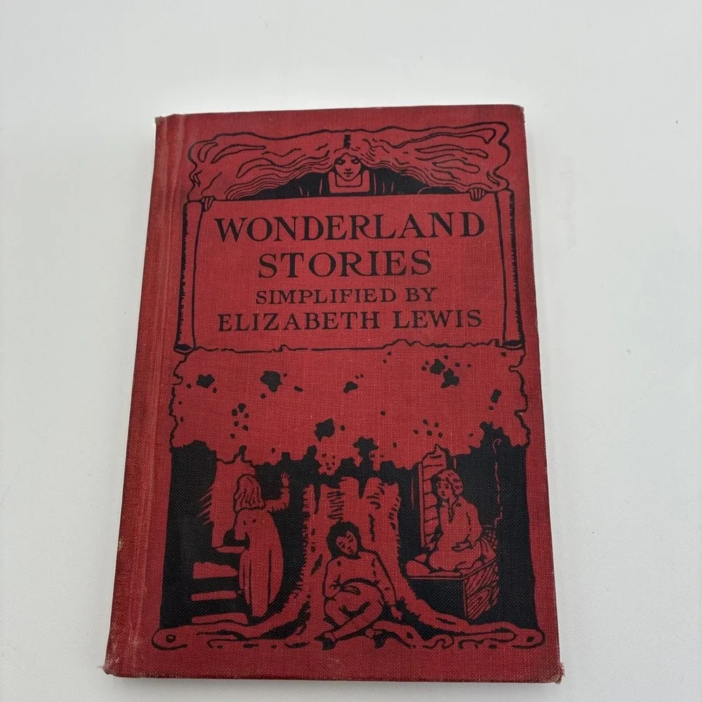 Wonderland Stories Elizabeth Lewis 1917 J.B. Lippincott Illustrated Red HC